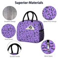 thumbnail image 4 of Insulated Lunch Bag for Women, Floral Print Oxford Fabric Lunch Box, Leakproof Thermal Cooler Tote for Work, School & Picnic, Leopard Animal Print, 4 of 5