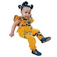 thumbnail image 3 of MZXELPRJD Girls Rompers Size 7-8 African Baby Boys' Clothing Sets Ankara Fly Sleeve Backless Toddler Outfit for 2 Year Old Girl Boys Summer Outfits 4t Onesies for Girls, 3 of 9