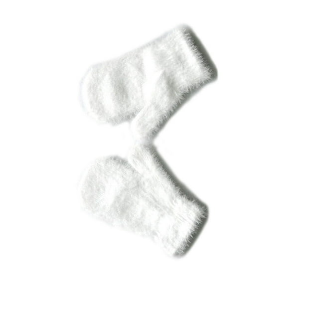 1 Pair Kids Mittens Comfortable Keeping-warm Mitten Thickened Children Clothes Accessory with Simple Color for Outdoor Wearing White