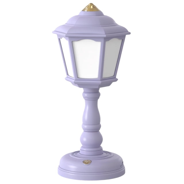 Lampe de Chevet Réutilisable USB Protection des Yeux Lampe de Chevet Mini Lumière de Table Dimmable 3 Modes d'Éclairage pour Chambre Bureau à Domicile Violet