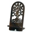 thumbnail image 1 of Soporte para teléfono Handicraftviet de madera grabado con forma de árbol de la vida, 1 of 8