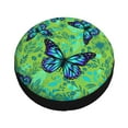 thumbnail image 3 of Balery Blue Floral With Butterfliestire Cover Waterproof Dust-Proof, Universal Spare Wheel Tire Cover For Trailer, Rv, Suv Truck And Vehicle Camper Accessories-16 Inch, 3 of 9