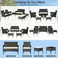 thumbnail image 4 of Costway 7pcs Patio Rattan Sofa Furniture Set Table Ottoman Metal Cushioned Outdoor Pool, 4 of 10