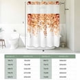 thumbnail image 5 of Orange Eucalyptus Leaves No Hook Shower Curtain with Snap in Liner, Spring Floral Summer Botanical Double-Layer Waterproof Fabric Shower Curtains for Bathroom Hotel Bathtub, Mesh Top 66"x72", 5 of 9