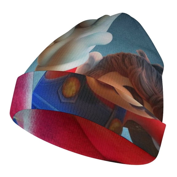 Super Mario Odyssey Kid's Knitted Hat Slouchy Winter Warm Beanie Hats Daily Full Printed Fashion Elastic Knitting Cap For Boys Girls Children