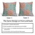 thumbnail image 4 of Teal Orange Pillow Covers 16x16 Set of 2 Grey Fall Colored Art Dot Decorative Throw Pillows Trendy Print Outdoor Pillowcase Holiday Seasonal Cushion Cover Linen Pillow Case Decor for Sofa Couch Bed, 4 of 6