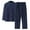 Navy Blue, variant on Spring and Autumn Men's Cotton and Linen Tang Suit Chinese Long Sleeve Suit Chinese Style Retro Loose Tai Chi Tops Trousers Men
