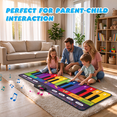 Mat Musical Panel Piano Play Mat – Fun Dance Mat, 24-Key Musical Keyboard Mat with 8 ...