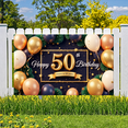 thumbnail image 6 of Golden Frame Happy Birthday Banner Decorative Design Cheers to 50 Years for Celebration Event Party Anniversary, 6 of 8