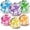 Colourful, variant on Disposable Tropical Paper Plates, Hawaiian Luau Party Decorations, 100 count