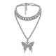 thumbnail image 1 of Colgante de mariposa en capas de moda Micro Zircon brillante Rhinestone Charm, 1 of 4