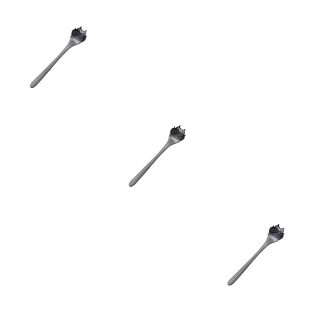 Guardoinrt Essential Tea Spoon Set Exquisite Stainless Steel Teaware For Home Essential dog paw black 1 3Set