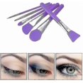 thumbnail image 5 of Silicone Makeup Brush Set with Plastic Handle - Purple, 5 of 5