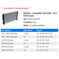 thumbnail image 2 of Radiator - Compatible with 2008 - 2012 Ford Escape 2009 2010 2011, 2 of 2