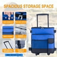thumbnail image 3 of ACDANC 2026 New Rolling Cooler, 43L Large Leakproof Soft Cooler Bag with Wheels and Handle for Beach Camping Patio Travel Outdoor, Blue for Beach Trips, Picnics, Tailgating, Camping, Outdoor Parties, 3 of 7