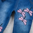 thumbnail image 4 of Tiijoy Boys Cartoon Embroidery Dungarees Denim Suspenders Jumpsuit Baby Overalls, 4 of 6