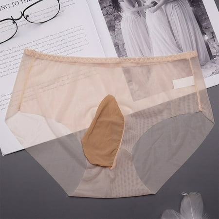 

Men Tulle Sexy Seamless Sheer Mesh Sexy Breathable Thin Briefs Panties