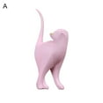 thumbnail image 2 of Visland Pink Cat Statue Ornaments, Nordic Style Cats Art Sculpture Home Decor Office Home Crafts Living Room Bookshelf, 2 of 8