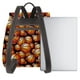 thumbnail image 3 of Balery Vintage Basketball Mochila de Cuero para Mujeres, Gran Capacidad, Bolsa de Viaje Multifuncional, Mochila de Cuero y Bolsa de Hombro para Mujeres, 3 of 4
