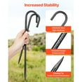 thumbnail image 3 of 16-Inch 16 Pack Rebar Stakes Heavy Duty J Hook Galvanized Steel Ground Anchors, 3 of 17