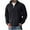 Black, variant on Men's 1/4 Zip Fleece Pullover Long Sleeve Stand Collar Fuzzy Sweater Sweatshirts with Pockets Solid Outerwear (XL, Navy)