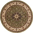 thumbnail image 1 of Medallion Kashan Tapis Rond Traditionnel, Vert - 3 Pi. 11 Po., 1 of 1
