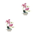 thumbnail image 2 of Bonsái de Orquídeas Artificiales Yuarrent Flores Falsas Rosa Roja 2Conjunto, 2 of 6