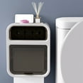 thumbnail image 4 of Wall Mounted Toilet Paper Holder,Wall Mounted Tissue Box Wall Mounted Paper Storage Box Bathroom Paper Storage Box Streamlined Design, 4 of 12