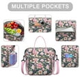 thumbnail image 2 of Romantic Rose and Peony Pattern Lunch Tote - Large Insulated & Leakproof Bag, 2 of 6