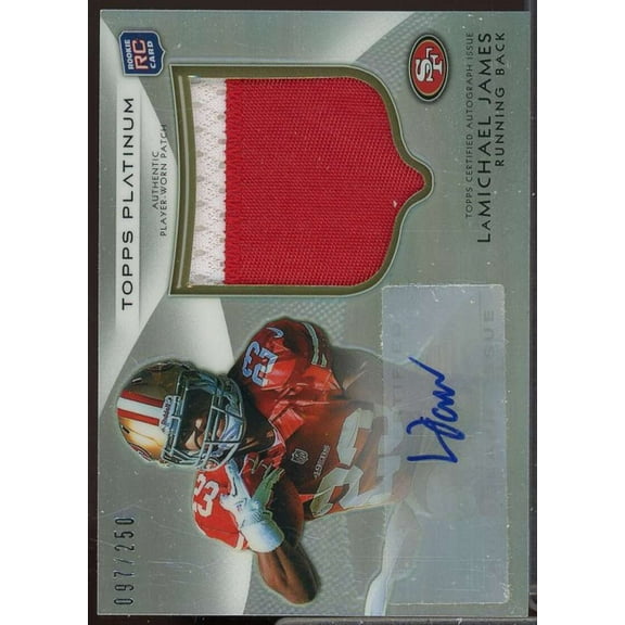 LaMichael James/250 2012 Topps Platinum Rookie Patch Autographs Refractors #112