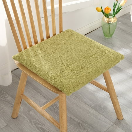 

Ranliy Memory Foam Cushion Office Chair Chair Cushion Teddy Velvet Stool Dining Table Dining Chair Winter Thickening Warm Seat Cushion