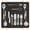 Black, variant on GPED Silverware Drawer Organizer, Expandable Clear Acrylic Silverware Organizer, Kitchen Drawer Organizer for Utensils, Adjustable Cutlery Tray, Office, Supplies-9 Compartments, Large, Clear