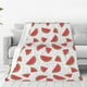 thumbnail image 1 of Fotbe Hand Drawn Watermelon Manta de Franela Acolchonada con Estampado, Súper Suave y Esponjosa, Extra Grande para Sofá, Cama, Uso Todo el Año-60"x50", 1 of 7