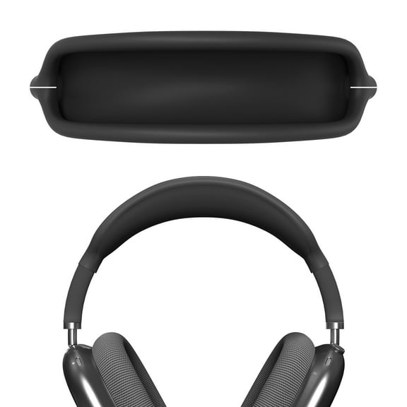 Geekria Silicone Headband Cover Compatible with AirPods Max Headphones, Head Cushion Pad Protector, Replacement Repair Part, Sweat Cover, Easy DIY Installation (Black)