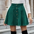 thumbnail image 4 of Vedolay Midi Skirt Women's Basic Soft Stretch Mid Midi Knee Length Flare Flowy Skirts,Green XL, 4 of 4
