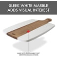 thumbnail image 5 of Dexas White Marble and Acacia Wood Charcuterie Board – 15.75 x 8.5 Serving Platter – Cheese, Meat & Appetizer Tray for Entertaining, 5 of 6