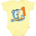 thumbnail image 3 of Inktastic First Birthday Surfing Shark with Hot Dog and Ice Cream Boys or Girls Baby Bodysuit, 3 of 5