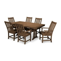 POLYWOOD Vineyard 7-Piece Dining Set in Teak