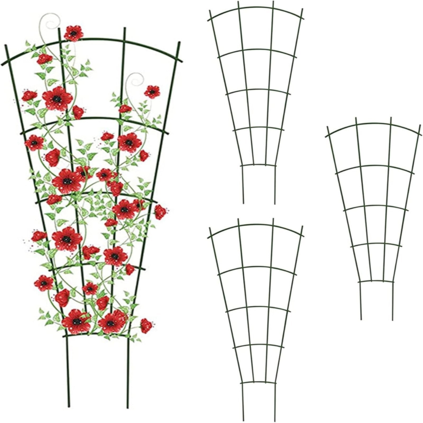 kjfeif 15.74 Inch Plant Support Stakes, 40cm Garden Trellis for Climbing Plants, Flexible Indoor and Outdoor Use for Tomatoes, Vines, and Potted Vegetables