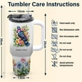 thumbnail image 6 of Custom Name Pigeon Lover Tumbler 40oz – Stainless Steel Travel Coffee Cup with Straw and Handle – Personalized Animal Gift for Women Girls Christmas or Birthday Occasion, 6 of 6