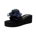 thumbnail image 2 of LSLJS Mode Femmes Mules à Bout Ouvert Talons Compensés Fleur Décontractée Pantoufles Chaussures, Pantoufles pour Femmes, 2 of 3