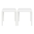 thumbnail image 3 of WestinTrends Playa Plastic Modern Outdoor Patio Accent Side Tables (Set of 2), White, 3 of 13