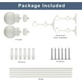 thumbnail image 5 of Double Curtain Rod 84 to 120 inch, Adjustable 1 inch Double Drapery Rod Rods for Windows and Doors with Ball Round Finials and Premium Aluminum Brackets Set(84-120",Matte White), 5 of 14
