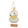 thumbnail image 2 of Demdaco Let's Party Cupcake Woodgrain 22 x 14 Fir Wood Door Hanger Sign, 2 of 3