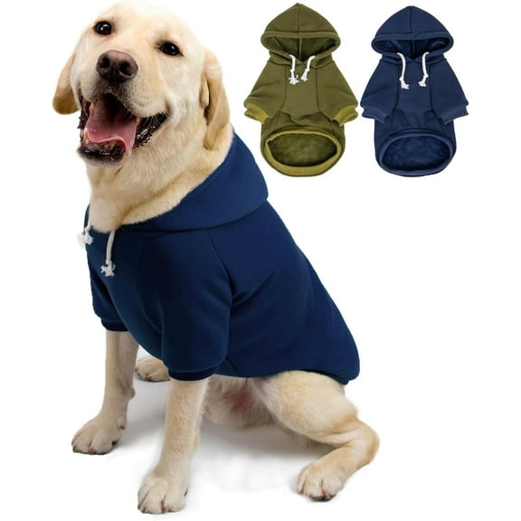 2Pcs Dog Hooded Sweaters & Jackets - Soft Dog Clothes Hoodie for Small/Medium/Large Dogs & Cats | All-Season Comfort & Fit, Stylish Pet Shirts Apparel & Accessories