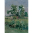 thumbnail image 3 of Harry Aiken Vincent 14x18 Black Modern Framed Museum Art Print Titled - Impressionist View of Trees and a Stream (1892), 3 of 5