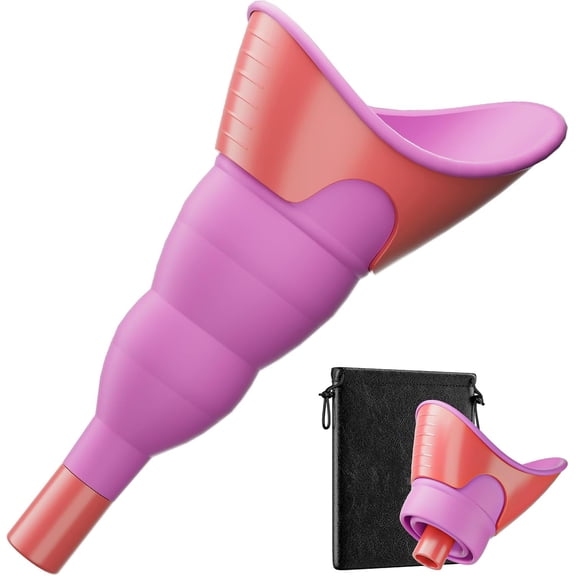 Female Urination Device with Storage Pouch, Pee Funnel for Travel and Outdoor Use
