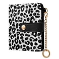thumbnail image 2 of Small Wallet For Women Bifold Leather Pocket Coin Credit Card Holder With RFID Blocking Pure White Dark Black Pattern, 2 of 6