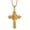 C, variant on St. Jude Cross Pendant Necklace for Men Women, 14K Gold Plated Crucifix with Staff & Holy Image, Patron Saint of Difficult Situations Catholic Jewelry Gift