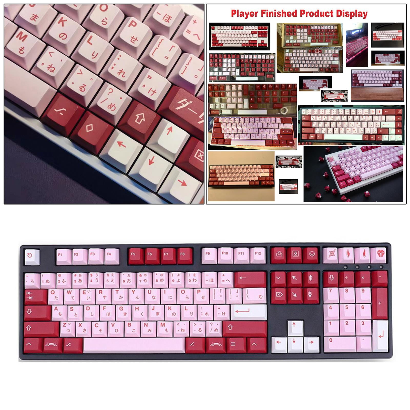 Wzmzjy PBT 140 Keys Keycaps Cherry Profile DYE-Sub for Mechanical Keyboard, Comfortable